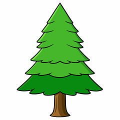 Fototapeta premium christmas tree isolated on white