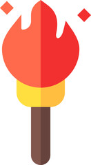 torch illustration on a white background    