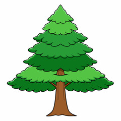 christmas tree vector illustration