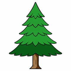 christmas tree vector illustration