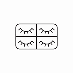 False eyelashes beauty accessory icon vector sign