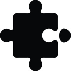 puzzle piece icon on white background