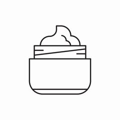 Moisturizing cream skincare product icon vector sign