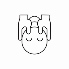Face massage beauty treatment icon vector sign
