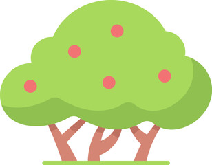 bush illustration on a white background 