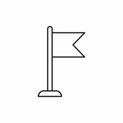 Location flag marker point icon vector sign