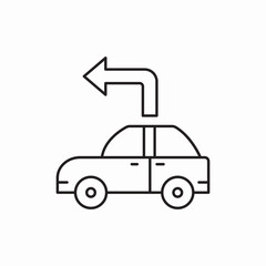 Car navigation direction system icon vector sign