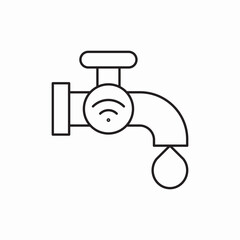 smart water tap wireless icon vector sign