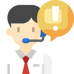 call center agent illustration on a white background 