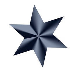 Obraz premium grey star isolated on white