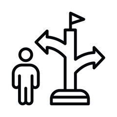 Career Choice Vector outline icon. Eps10 file 