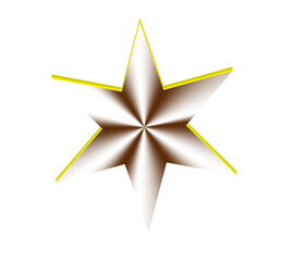 gold star on white