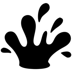 Obraz premium Vector silhouette of dynamic water splash and droplet