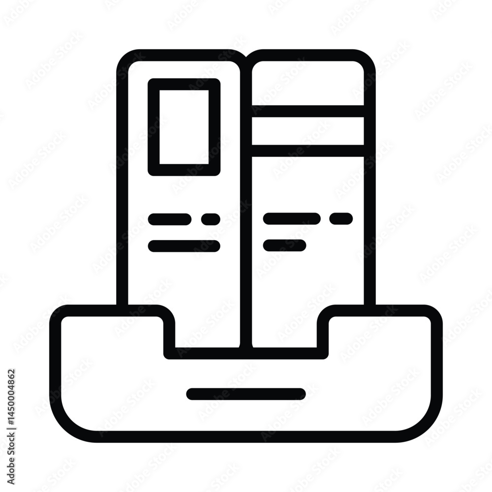 Poster files vector outline icon. eps10 file