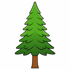 christmas tree isolated on white