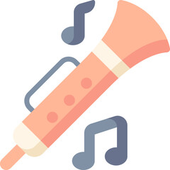 clarinet illustration on a white background 