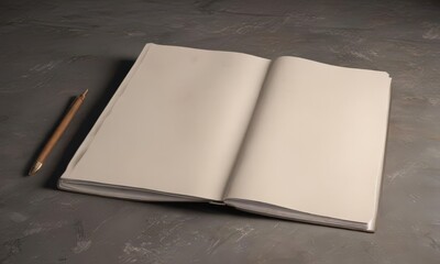 Stylish blank vertical photo album, perfect for presentation ,  modern,  pages