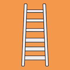 wooden ladder vector illustration
