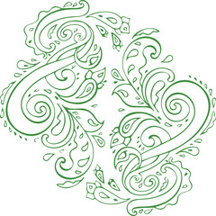 Beautiful flower art and mandala vector design