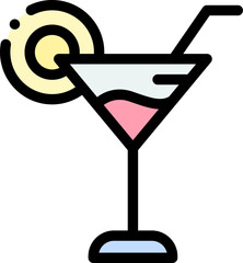 cocktail illustration on a white background 