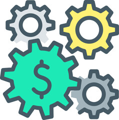 cogwheel illustration on a white background 