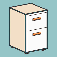 vector illustration of a modern office cabinet
