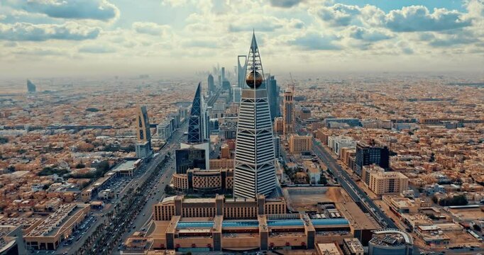 Aerial view of the city of Riyadh 