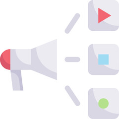 digital marketing illustration on a white background 