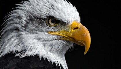 Fototapeta premium beautiful detailed close up image of the american bald eagle portrait