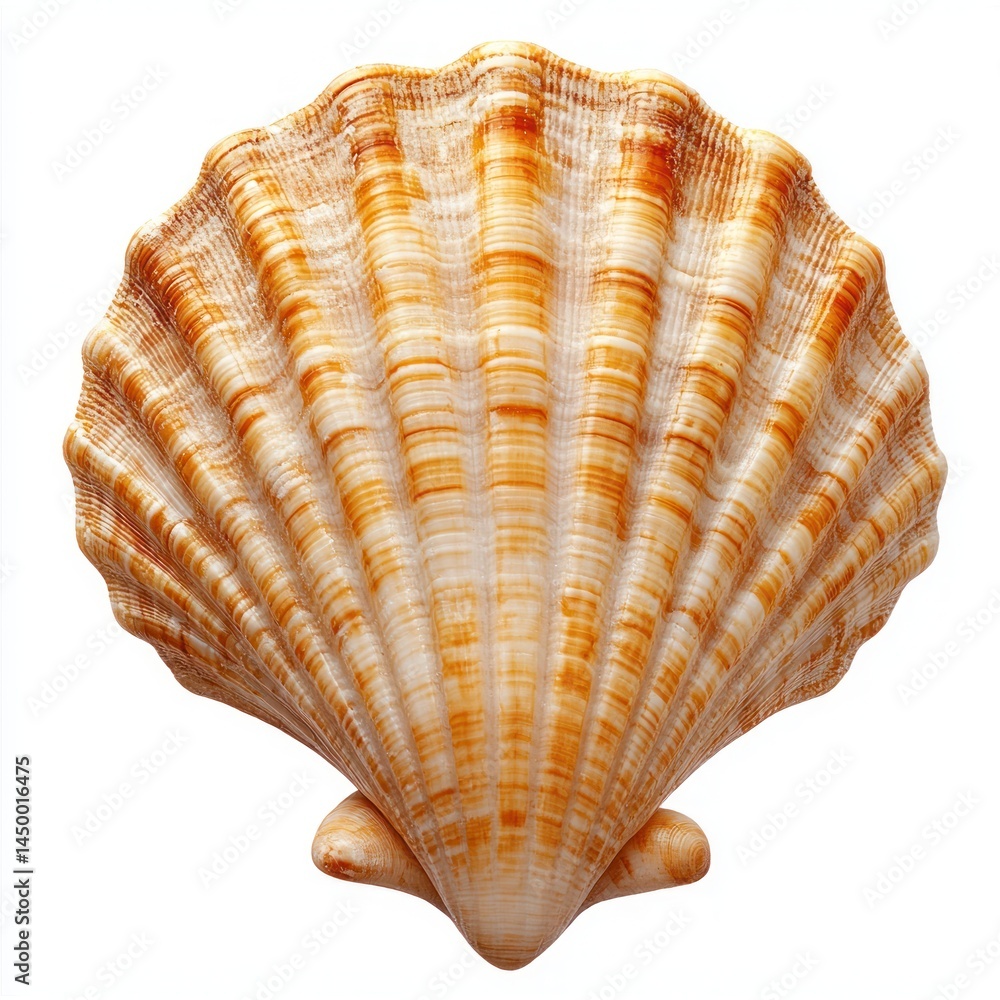 Aufkleber beautifully detailed seashell with a shimmering surface and elegant patterns suitable for ocean-them