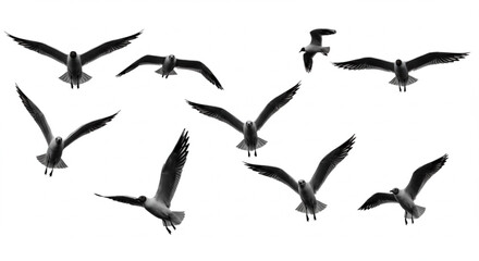 Fototapeta premium seagull silhouettes