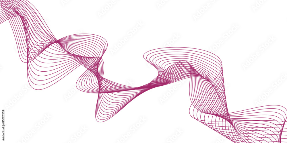 Poster abstract vector background with pink wavy lines. pink wave background. design element for technology