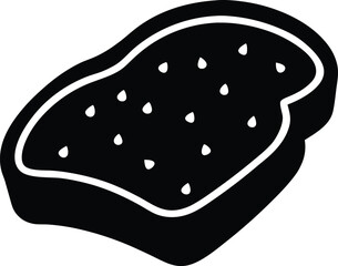 slice of avocado toast on white background