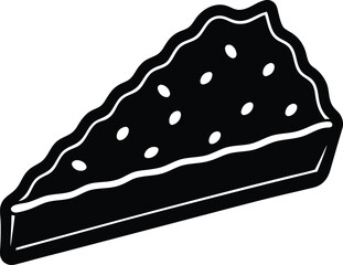 slice of blueberry pie on white background