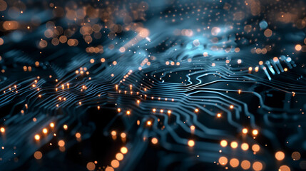 The Heart of Innovation: A Vibrant Depiction of a Central Processing Unit (CPU) or Microchip, Pulsating with Digital Energy and Driving Technological Advancement.