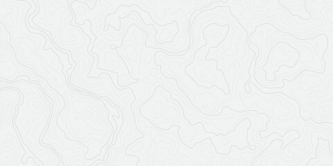 Abstract Topographic map design with Seamless pattern with lines . geographic contour map paper texture.  Retro topographic map. geographic mountain relief. terrain path isolated on background.