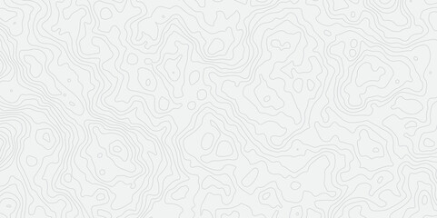 Abstract Topographic map design with Seamless pattern with lines . geographic contour map paper texture.  Retro topographic map. geographic mountain relief. terrain path isolated on background.