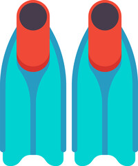 flippers illustration on a white background  © Loopystudio