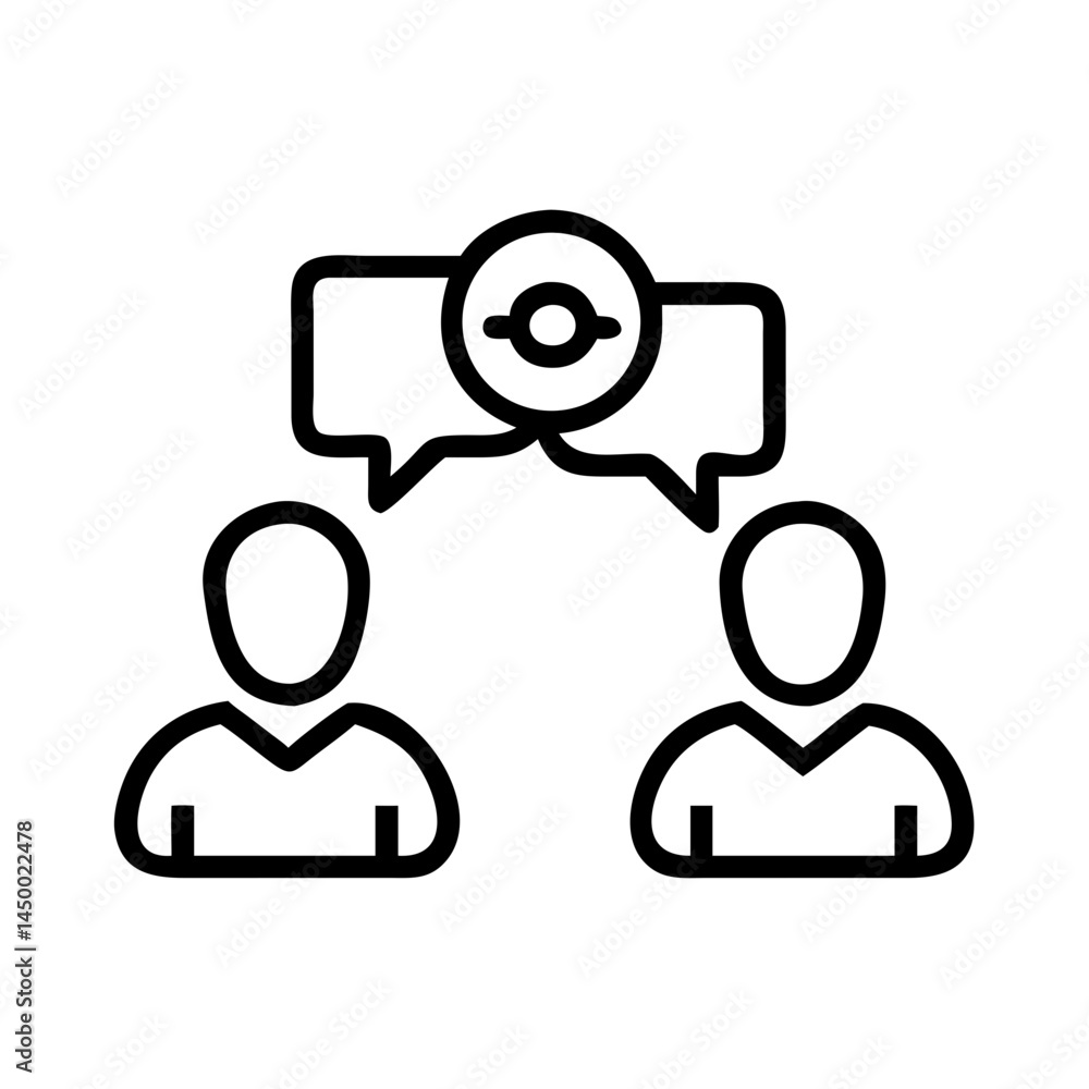 Aufkleber team discussion collaboration on transparent background for web and graphic design