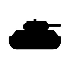tank silhouette on transparent background for web and graphic design