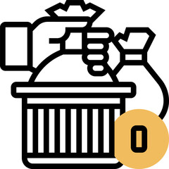 garbage bin (2) illustration on a white background 