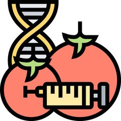 genetic modification illustration on a white background 