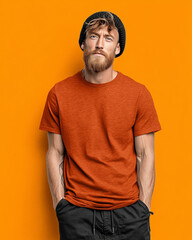 Athletic male model t-shirt mockups