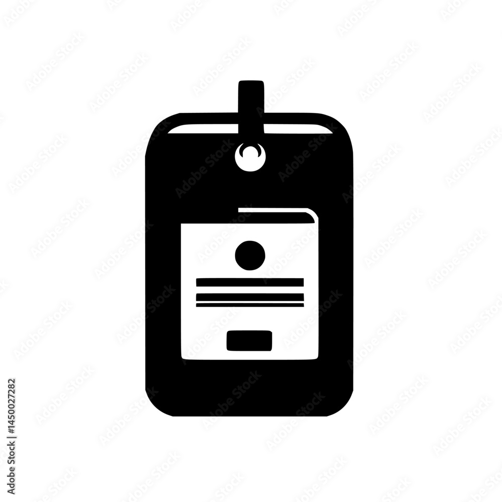 Poster identification card with personal details displayed, designed for secure access and verification at 