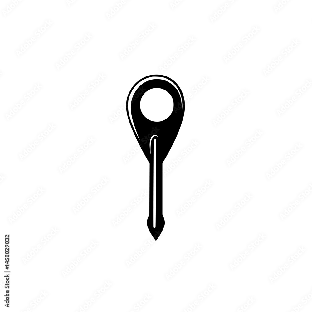 Poster location marker icon representing gps tracking for navigation applications