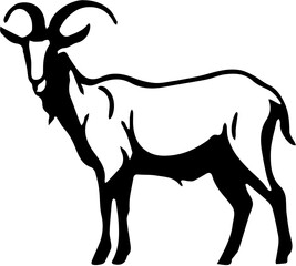 silhouette of a goat