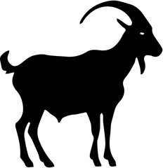 goat on a white background