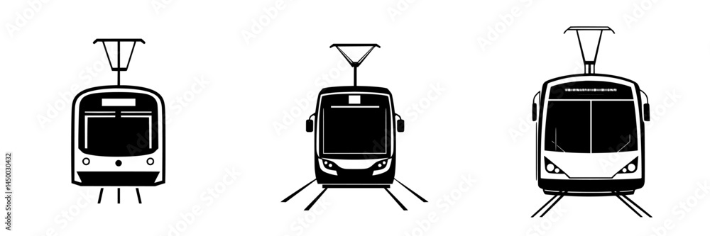 Poster different types of public transportation vehicles designed for urban commuting efficiency