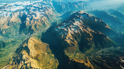 aerial photography of unique natural formations in mountains of south america showcasing breathtaking landscapes. © Nikola