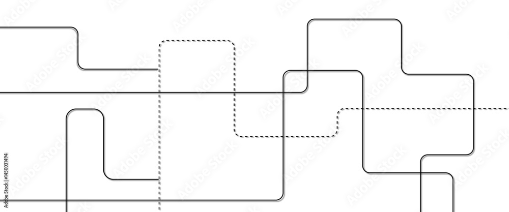 Aufkleber Vectors Abstract connecting lines and dots. Social networking.